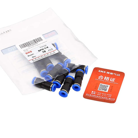 Push To Connect Quick Connect One Quarter Inch Tube Fitting Plastic Union Pneumatic Connector Set 10 Pack Easy Install