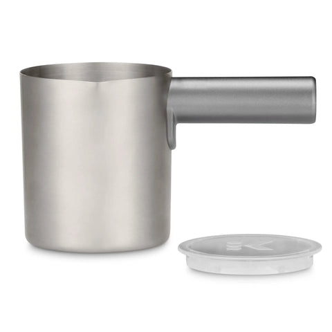 Milk Frother Cup Replacement Part for K-Cafe Coffee Makers 80 Milliliters Hot and Cold Frothing Extra Kitchen Accessory in Nickel