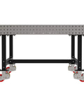 Bombproof Welding Fixture Table With Locking Casters Rock Solid 60 By 60 laser etched grid, 36 inch height, sturdy steel frame with casters.