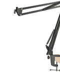 Pro Grade Aluminum Alloy Adjustable C Clamp Mount for Universal Desk Lamps and Mic Arms, heavy duty with cantilever design.