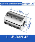 Heavy Duty Aluminum Shaft Coupling Spider Rigid Motor Connector For 3D Printer Universal Joint Caran And Cardan Linkage D32 L42 10X10 detailed view.