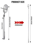Telescoping Car Inspection Mirror With 8 To 24 Inch Reach Stainless Steel Mechanic Mirror Retractable Flexible All In One Tool