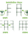 Installation steps for U Shape Garden Trellis For Raised Beds And Climbing Plants, Rustproof Metal Arch With Stainless Steel Core.