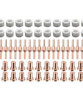 60 Pcs Plasma Cutting Consumables For Pt31 Torch Compatible With Cut40 Cut50 Units Featuring High Conductivity Copper Parts.