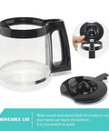 Replacement Glass Carafe For Ninja Coffee Maker 12 Cup Fits CE251 CE201 CE201C CE200 CE200C Model XGLSLID200