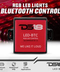 LED Bluetooth RGB Controller For Speakers, BT 4.0 With Longer Range, IP65 Waterproof, 12V Marine Grade, showing control module