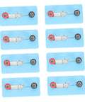 8 Piece Lamp Socket Science Experiment Kit for DIY Light Bulb Holders and Electromagnet Projects on blue base.