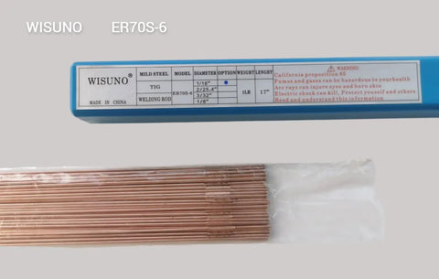 ER70S-6 TIG Welding Rod 1/16 Inch Wire 17 Inch 1Lb Mild Steel Filler Rods in packaging