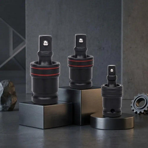 Get Your Car Running Smooth With This 3 Piece Swivel Socket Set Featuring 1/2, 3/8, And 1/4 Inch Drive Sizes Perfect For Tight Spaces With Ball Joint Adapter And Chrome Steel Build For Pros. 3-piece chrome steel swivel socket set, 1/2 3/8 1/4 drive