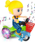 360 Degree Electric Stunt Tricycle Toy With LED Lights And Music, omnidirectional wheels, kids ride-on trike