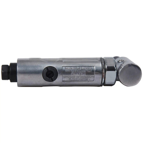 Heavy Duty Air Die Grinder With 1/4 Inch Hex Shank And 90 Degree Angled Head showing compact design and silver finish