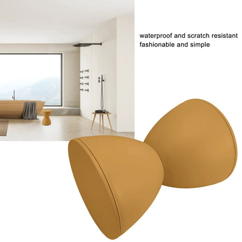 Totally Legit Go To Upgrade Your Living Room Featuring This Premium Hourglass Side Table Doubling As A Round Accent Stool Fully Versatile Dual Sided Plastic Design Built For Chill Vibes Makeup Sessions Or Casual Shoe Changing In Ginger