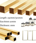 Shop Grade Hollow Brass Square Tube 18X18X1Mm With Butter Smooth Walls Perfect For Diy Projects Hardware Mods Custom Builds And Fabrication Work 500Mm Long Piece with various lengths and uses.