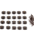 Antique Bronze Box Hasp Lock Set 20Pcs Vintage Jewelry Box Latches 24x19mm old school retro hardware shown with screws