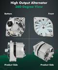 High-Output Alternator Replacement For CASE Crawler Dozer 1150H 2000-2006 And 850H 2000-2003 Tractors, 360-degree view