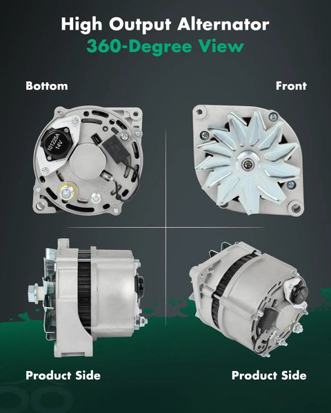 High-Output Alternator Replacement For CASE Crawler Dozer 1150H 2000-2006 And 850H 2000-2003 Tractors, 360-degree view