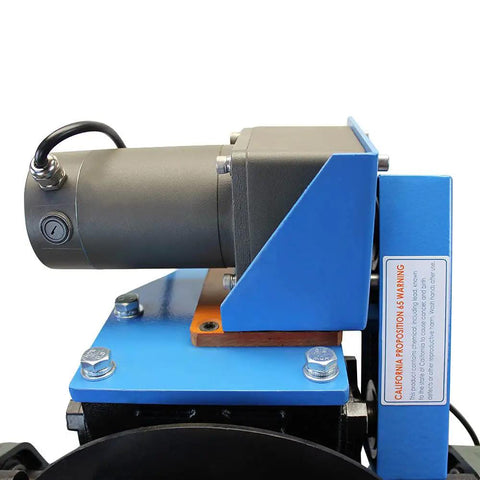 Top Rated Welding Rotary Positioner An Eight Inch Chuck Turntable motor detail, showing 110V motor and control features.