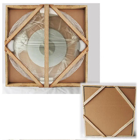 Packaged clear tempered glass 360 degree rotating turntable serving tray for kitchen countertop spices and condiments organizer