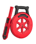 Dead On Stud Finder Wall Scanner With Wireless Pipe And Cable Blockage Detector Waterproof Probe Adjustable Sensitivity For No Guesswork Drywall Projects Today, red handheld device with reel for pipeline detection.