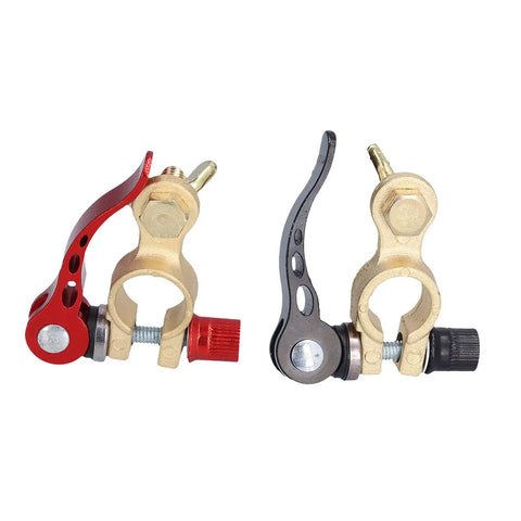 2 Pack Battery Terminal Connectors With Quick Release Clamp For Cars, Trucks And RVs, Positive And Negative Terminals