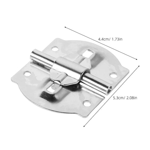 Silver dual shaft metal box hinge for DIY projects, 4.4cm x 5.3cm, Hidden Concealed Mount Cabinet Hinges With Adjustable Angle