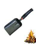 Lightweight Fireplace Shovel 12.6 Inch Ash Shovel For Fire Pit And Backyard Heat Resistant Carbon Steel Tool With Rubber Handle