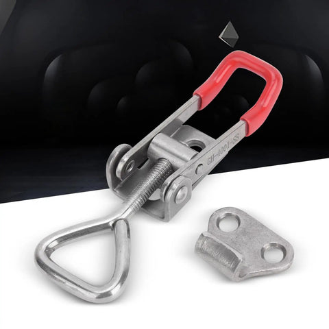 Heavy Duty 2Pcs Adjustable Toggle Latch Clamp Clips Made From Solid 304 Stainless Steel For Toolbox Lid Jig Fixture Quick Buckle Grip Smoker And Workbench Projects 48mm