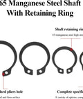 20 Pcs Heavy Duty 65Mn Steel C-Clip Retainer Rings For Gears Bearings Pulleys Valves High Temp Heat Resistance Tough Black Plated Assortment For Your Toolbox, showcasing multiple C-clips in various sizes.