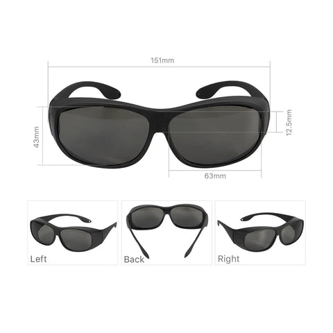 Pro Grade CO2 Laser Safety Glasses For Engravers And Cutters OD6 Plus Eye Protection With 10600nm Filter 50 Percent Visible Light Transmission Comfortable Protective Goggles For CO2 Laser Cutter And Engraver Projects