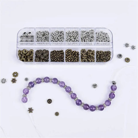 Totally Snazzy Bulk Silver Spacer Bead Collection Featuring Six Wild Shapes Like Daisy Gear Bicone And Flower Charms Crafted For Kicking Off Epic Bracelet Necklace Or Earring Crafting Sessions Today