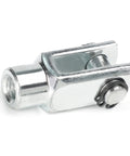 Y 20 Clevis End Connector for Pneumatic Air Cylinders, M8 x 1.25 Female Thread, 40mm Length, 20mm Bore Foot Mount Joint, silver iron