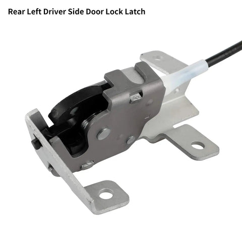 Rear Left Driver Side Door Lock Actuator Latch Assembly With Cable For 2004 To 2008 Ford F150 Extended Cab Pickup Truck close-up of latch mechanism