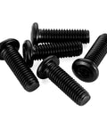 M5 X 30mm Socket Cap Allen Bolts With Flat Round Head, Black Oxide Finish, Full Thread, Carbon Steel, Hex Drive 4mm, 30 Pieces