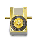 Heavy Duty 80DF Cam Indexer Gearbox with gold finish, compact design for factory automation, rugged build for precise motion.