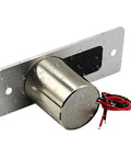 Premium Heavy Duty Rock Solid Waterproof Magnetic Lock For Glass Doors With Fail Safe Electric Access Control And Foolproof Drop Bolt Complete Assembly, showing stainless steel finish and wiring.