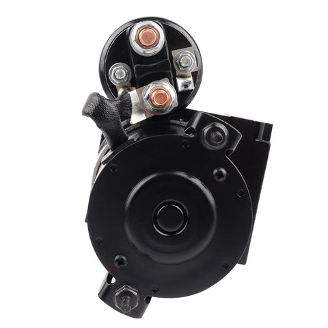 Rear view of Mercruiser Volvo Penta Marine Starter Replacement showing electrical terminals, circular casing for 4.3L to 8.2L V6 V8 Engines