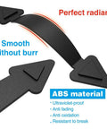 Level Up Your Garage With These Badass Magnetic Door Hardware Sets Featuring Four Classic Faux Hinges And Two Sleek Handles Heavy Duty Magnets Grip Steel Like Glue Weather Ready Zero Assembly Required. Close-up of black ABS hinge, smooth edges, perfect radius.