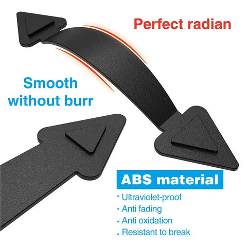 Level Up Your Garage With These Badass Magnetic Door Hardware Sets Featuring Four Classic Faux Hinges And Two Sleek Handles Heavy Duty Magnets Grip Steel Like Glue Weather Ready Zero Assembly Required. Close-up of black ABS hinge, smooth edges, perfect radius.