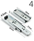 Two Pack Small Drawer Slides 4In 6In 8In Steel Ball Bearing Cabinet Rails With Removable Rails for 4" Mini Drawers