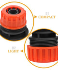 Two Pack One Half To Three Quarter Inch Garden Hose Repair Menders Connectors Adapters For Quick Leak Proof Repair And Extension Of Your Water Hose With Durable ABS Plastic Construction