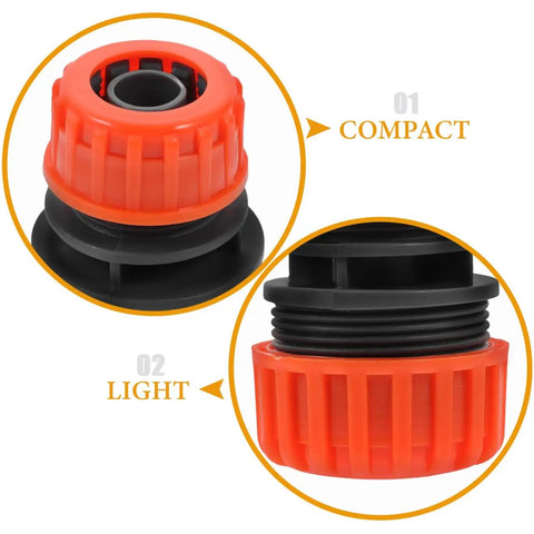 Two Pack One Half To Three Quarter Inch Garden Hose Repair Menders Connectors Adapters For Quick Leak Proof Repair And Extension Of Your Water Hose With Durable ABS Plastic Construction