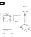 Dimensions of Two Pack Chassis Mount Battery Holder For Three Aaa Cells Delivering Reliable 4.5V Output With Toggle Switch And Attached Leads.