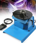 Solid Pick Portable Welding Turntable 10 Kilogram Rotary Positioner with foot pedal for smooth rotation and adjustable angles.