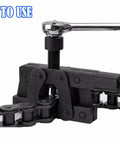 Beast Of A Roller Chain Breaker And Detacher For Chain Sizes 100 Through 180 in use on a multi-strand chain, easy operation.