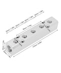 Pneumatic Manifold Air Distribution Block Made From Aluminum Alloy For Air Compressors with detailed measurements