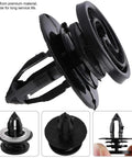 Car Interior Door Panel Trim Clip Set Weather Resistant Fasteners Rivet Kit For Door Cards Easy Installation Heavy Duty Clips Replacement 50Pcs To 200Pcs Packs Keeps Panels Secure And Looking Fresh black plastic clip with sealing washer for door panel use