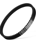 Tough Go Kart Drive Belt With Polyamide Fiber For Smooth Torque, Vibration Dampening And Extreme Racing durability That Keeps You Cruising Fast Without Any Stretching Or Shearing Woes On The Track, black toothed belt