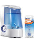 Humidifier with Cleaning Cartridge Twin Pack for Odor Slime Prevention, Safe Non Toxic Formula for Fresh Air, Works Up to 40 Fillings