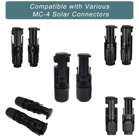 IP67 Weatherproof Solar Connector Caps For MC-4 Panels Dustproof End Caps Set Male And Female Caps Outdoor Ready