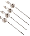 4 Pack Heavy Duty Cabinet Door Support Rods With Soft Close Lift Assist For Wardrobes And Cupboards Durable Iron In Silver Finish
